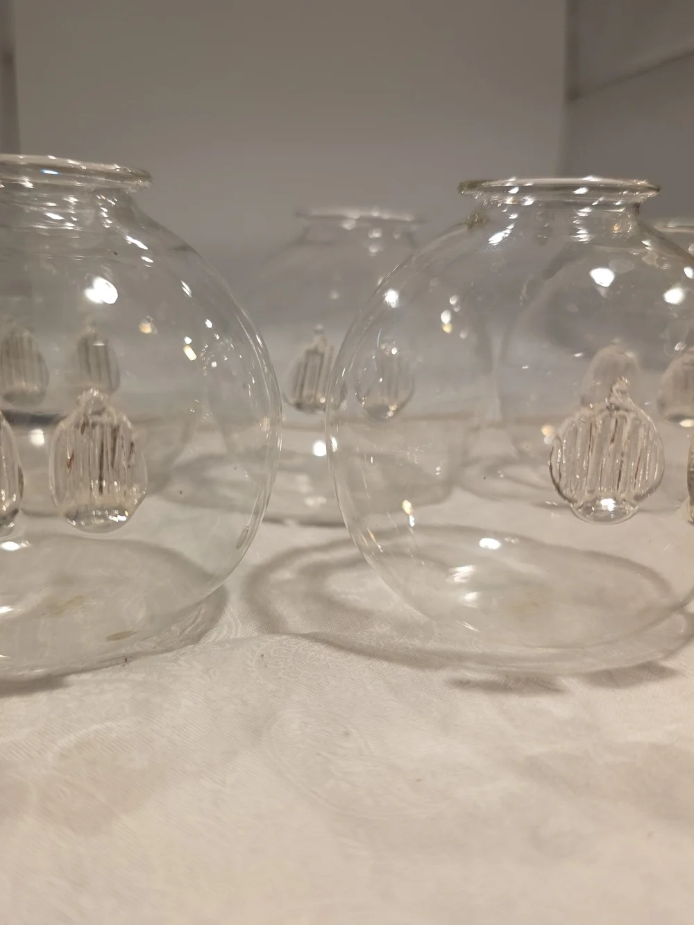 Glass Bud Placecard Holder Vases Set Of 8